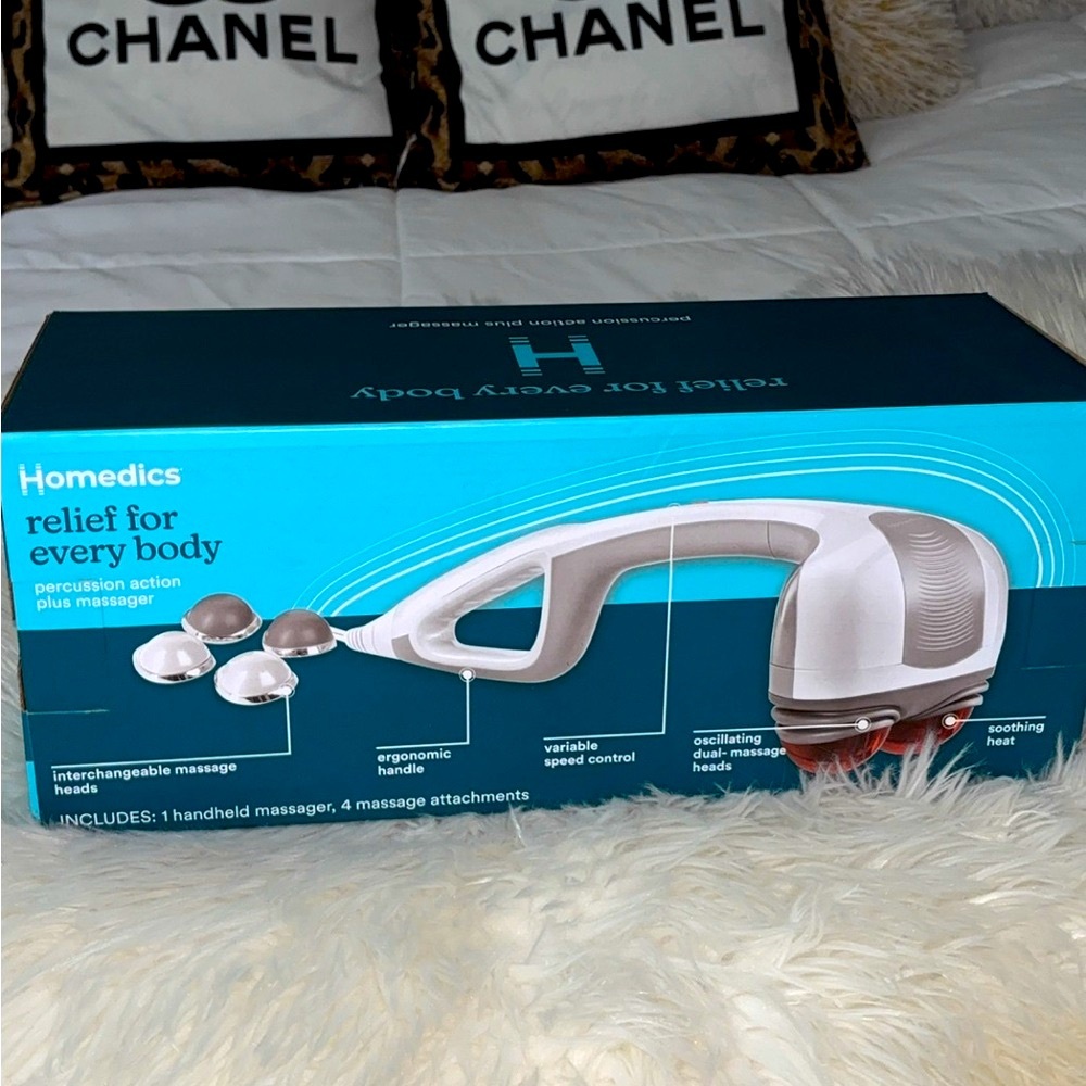 Homedics Percussion Action Massager - Blue and White